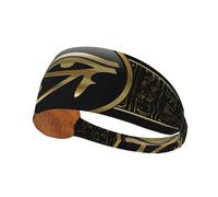 Fascia per capelli con occhio d'oro della dea egizia antica, fascia elastica unisex, fascia traspirante per sport, corsa, yoga.