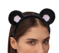 Fascia per capelli con orecchie da orso, fascia per capelli con orso, fascia per capelli in peluche per la cura delle orecchie, accessorio per adulti, accessorio per capelli con animali, per lavare il