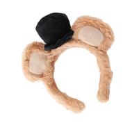 Fascia per capelli con orecchie da orso marrone | Copricapo Trucco Marrone Adorabile,Cerchietti Morbidi con Orecchie da Orso in Peluche,per Halloween Carnevale Feste Spettacolo Costumi Travestimenti U