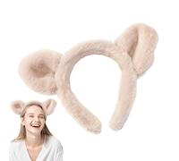 Fascia per capelli con orecchie di animale, graziosa fascia per capelli in peluche con orecchie di orso, fascia per la cura della pelle per lavare il viso, per capelli per donne e ragazze