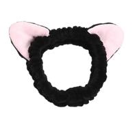 Fascia per capelli con orecchie di gatto 3D, in peluche, per lavare il viso, per festival musicali, copricapo per trucco femminile, per uso quotidiano