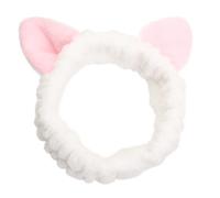 Fascia per capelli con orecchie di gatto 3D, in peluche, per lavare il viso, per festival musicali, copricapo per trucco femminile, per uso quotidiano
