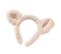 Fascia per capelli con orecchie di orso, fascia per trucco in peluche, fascia per il lavaggio del viso, fascia antiscivolo per la cura della pelle, graziosa fascia in peluche, accessorio per il
