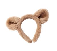 Fascia per capelli con orecchie di orso, fascia per trucco in peluche, fascia per il lavaggio del viso, fascia antiscivolo per la cura della pelle, graziosa fascia in peluche, accessorio per il