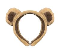 Fascia per capelli con orecchie di orso fuzzy, morbida per la cura della pelle, comoda fascia per il trucco, fascia interattiva per cosplay con orecchie di orso, comoda fascia per lavare il viso