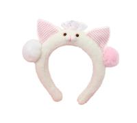 Fascia per capelli con orecchie in stile cartone animato, in tessuto morbido, decorazione per capelli, per feste, uso quotidiano e servizi fotografici