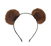 Fascia Per Capelli Con Orecchie Marroni - Fascia Regolabile E Soffice E Carina Con Orecchie Divertenti Per Costumi Da Orso | Per Bambini, Adolescenti E Donne, Vacanze, Natale, Compleanno, Cosplay