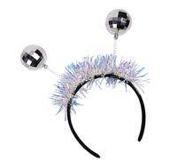 Fascia per capelli con palla da discoteca, per feste, concerti, riflettente, accessorio per capelli, unisex, per adulti e ragazzi