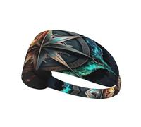 Fascia per capelli con pentacolo Wicca e dea della triplice luna, fascia elastica unisex, fascia traspirante per sport, corsa, yoga.