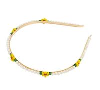 Fascia per capelli con perle di imitazione, comoda e durevole, adatta per adolescenti e occasioni speciali. Uso per capelli, imitazione, perline, fascia per capelli da donna