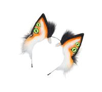 Fascia per capelli con personaggio anime, telaio pieghevole, orecchie in peluche, accessorio per feste a tema, anime expo gioco di ruolo essenziale in peluche con orecchie di animali
