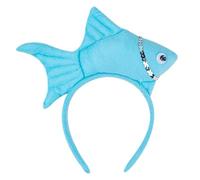 Fascia per capelli con pesce, graziose fasce per capelli con pesce 3D per donne, fasce con animali marini dei cartoni animati, cerchio per divertente in tessuto morbido per animali da festa