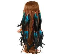 Fascia per capelli con piume di Boemia, da donna, hippie bohémien, fascia per capelli, per capelli indiani, per donne, festival, carnevale