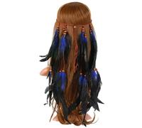 Fascia per capelli con piume di Boemia, da donna, hippie bohémien, fascia per capelli, per capelli indiani, per donne, festival, carnevale