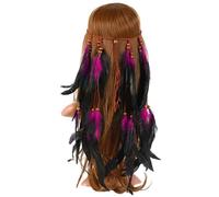 Fascia per capelli con piume di Boemia, da donna, hippie bohémien, fascia per capelli, per capelli indiani, per donne, festival, carnevale