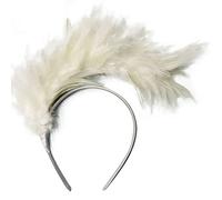 Fascia per Capelli con Piume Fascia Capelli Piume Anni 20 Cerchietti per Capelli Donna con Piume Fascinator Cerimonia Donna Copricapo di Piume Cerchietto Accessori per Matrimoni Tea Party