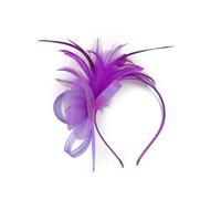 Fascia per capelli con piume in rete estetica per donne e ragazze anni '20, fascia per capelli da sera per feste e acconciature da sposa