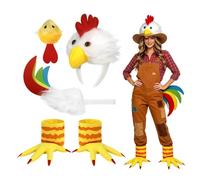 Fascia per capelli con pollo - Kit per vestire i piedi e il naso della coda