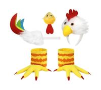 Fascia Per Capelli Con Pollo - Kit Per Vestire I Piedi E Il Naso Della Coda