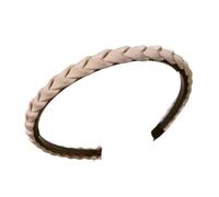 Fascia per capelli con presa per denti per trucco per la cura della pelle Cerchietto per capelli dal design intrecciato morbido e traspirante per frangia laterale Soluzione domatrice Fascia