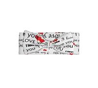 Fascia per capelli con scritta "I Love You Words with Hearts", un accessorio per capelli per neonati e neonati, adatta per bambini da 0 a 6 mesi