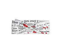 Fascia per capelli con scritta "I Love You Words with Hearts", un accessorio per capelli per neonati e neonati, adatta per bambini da 0 a 6 mesi