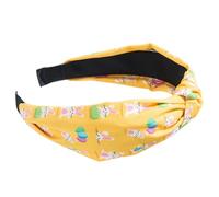 Fascia per capelli con scritta in lingua tedesca "Frohe Ostern", ampia fascia annodata con stampa a nodi, per balli, feste, matrimoni, vacanze, appuntamenti ed escursioni