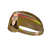 Fascia per capelli con simbolo degli dei egizi Ankh rosso e verde, fascia elastica unisex, fascia traspirante per sport, corsa, yoga.