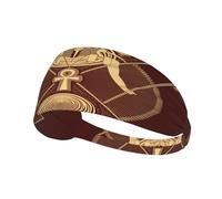 Fascia per capelli con simbolo dello scarabeo Ankh dell'antico dio egizio Thoth, fascia elastica unisex, fascia traspirante per sport, corsa, yoga.
