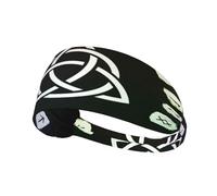 Fascia per capelli con simbolo pagano della mitologia norrena dei vichinghi, fascia elastica unisex, fascia traspirante per sport, corsa, yoga.