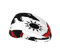 Fascia per capelli con simbolo pagano della mitologia norrena del vichingo, fascia elastica unisex, fascia traspirante per sport, corsa, yoga.