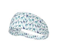 Fascia per capelli con stampa a giraffa, fascia per capelli antiscivolo, mantiene il sudore lontano dagli occhi, per yoga, palestra e allenamento