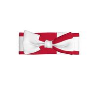 Fascia per capelli con stampa bandiera danese, morbida, elastica, con fiocchi per bambini, per bambini da 0 a 6 mesi