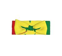 Fascia per capelli con stampa bandiera del Senegal, morbida, elastica, con fiocchi per neonati, accessorio per capelli da 0 a 6 mesi