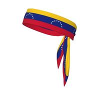 Fascia per capelli con stampa bandiera del Venezuela, cravatta da karate ninja, fasce per il sudore atletiche, fascia per la testa per allenamento traspirante