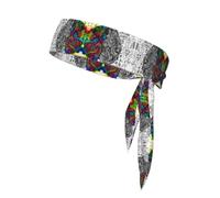 Fascia per capelli con stampa cerebrale sinistra e destra, per uomini e donne, fascia traspirante per il sudore, per tennis, allenamento in palestra