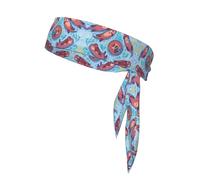 Fascia per capelli con stampa di lontre marroni, per uomo e donna, fascia per il sudore, traspirante, per tennis, palestra, allenamento