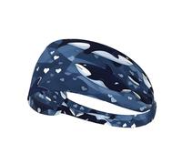 Fascia per capelli con stampa di orca blu, fascia per capelli da viaggio per sport all'aria aperta, fascia elastica per esercizi di yoga, ciclismo e fitness