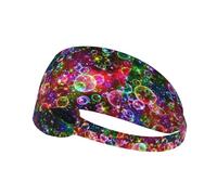 Fascia per capelli con stampa di stelle arcobaleno colorate, fascia per capelli antiscivolo, mantiene il sudore lontano dagli occhi, per yoga, palestra e allenamento