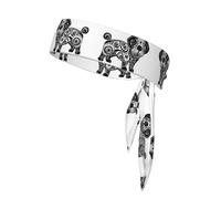 Fascia per capelli con stampa di strani cani, fascia adattabile, perfetta per corsa, fitness e altri sport.