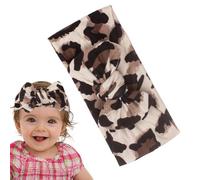 Fascia per capelli con stampa leopardata per bambini, Fascia per capelli con - Ampie fasce per la testa con turbante per leopardati - Avvolgere la testa con morbidi fiocchi elastici per la fot
