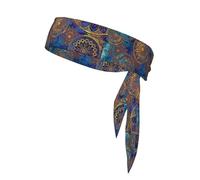 Fascia per capelli con stampa mandala cielo stellato, cravatta ninja karate, fasce per il sudore atletiche, fascia per la testa per allenamento traspirante