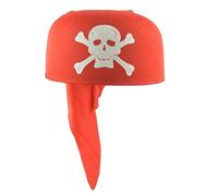 Fascia per capelli con stampa teschio hiphop cravatta posteriore bandana fascia regolabile pirata turbante accessori per capelli di Halloween