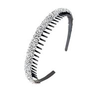 Fascia per capelli con strass, antiscivolo, con cristalli, pettine, alla moda, per donne e ragazze, lavaggio del viso, uso quotidiano