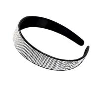 Fascia per capelli con strass, con diamanti finti, per matrimonio, anniversario, bianco