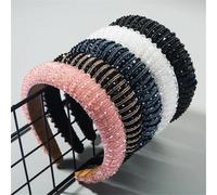 Fascia per capelli con strass e cristalli, accessorio per capelli da donna
