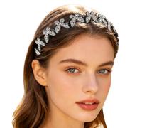 Fascia per capelli con strass e denti a pettine ed elegante | Cerchietti scintillanti con design scintillante per le gite quotidiane, gli appuntamenti