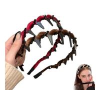 Fascia Per Capelli Con Teschi Retrò Alti E Perle, 1/2/3/4 Pezzi Fascia Per Capelli Con Teschi Artificiali Vintage E Perle, Per Vintage Con Artificiali Alti E (f#)