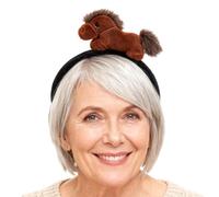 Fascia Per Capelli Con Testa Di Cavallo Rosso | Capelli e Copricapo per Capodanno | Fascia Per Il Festival Di Primavera,Per Natale Celebrazione Carnevale Tema Party Spettacolo Palco Gioco Di Ruolo