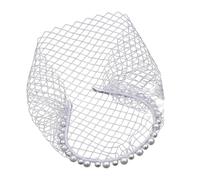 Fascia per capelli con velo a gabbia per uccelli francese, con perle artificiali, per sposa e occasioni formali, accessori per fotografia da sposa